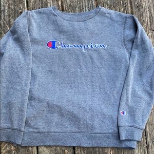 Champion Heather Gray Crewneck Sweatshirt Girls XL